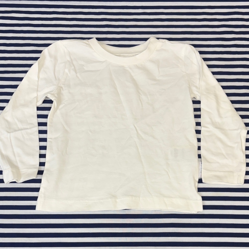 Butterblu Organic Cotton Long-Sleeve Crew Neck Tees Mint Gray White Size 24M - Picture 5 of 7